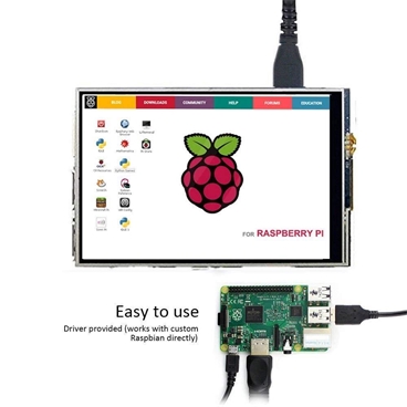 3.5 Inch TFT LCD HDMI Monitor with Touch Function for Raspberry Pi 3B/3B+/4B