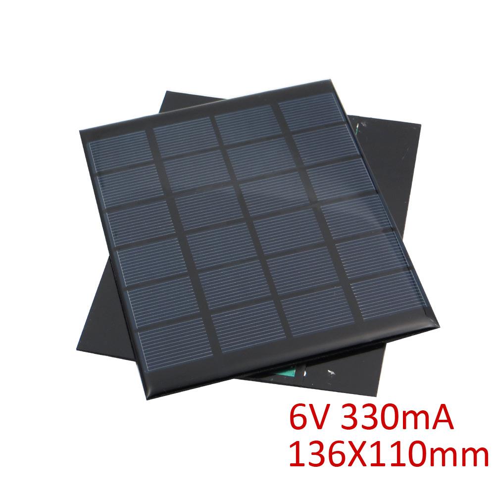 6V 330mA Solar Panel with Cable