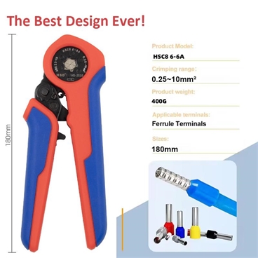 Crimping tool for ferrule tubular terminals
